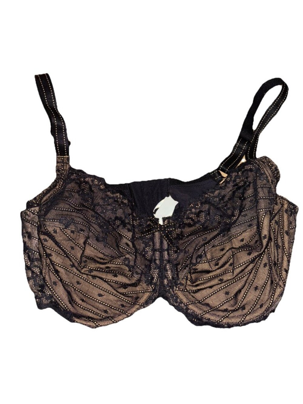 Chantelle Rive Gauche C32810 Minimizer Bra Black Lace & Nude 36DDDD